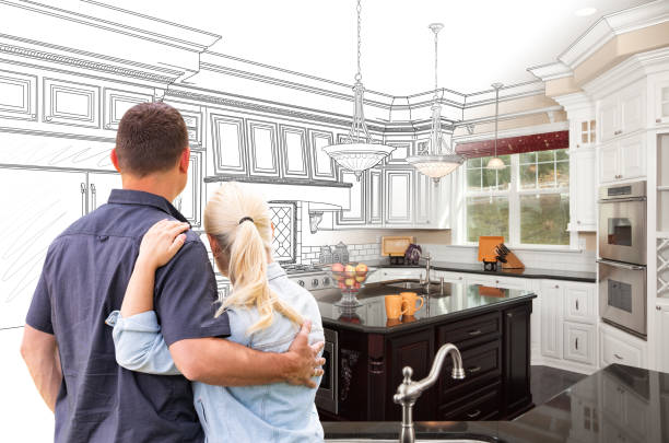 Custom kitchen cabinets installed in a Braham home